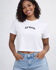 RF-Wear Women's Cropped Flowy Old English T-Shirt