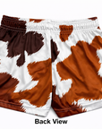 Clearance RF Women's Cow Shorts White/Brown/Tan