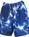 Clearance RF Men's Mesh Lightning Bolt Shorts - Blue - Medium (7 Inch)