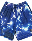 Clearance RF Men's Mesh Lightning Bolt Shorts - Blue - Medium (7 Inch)