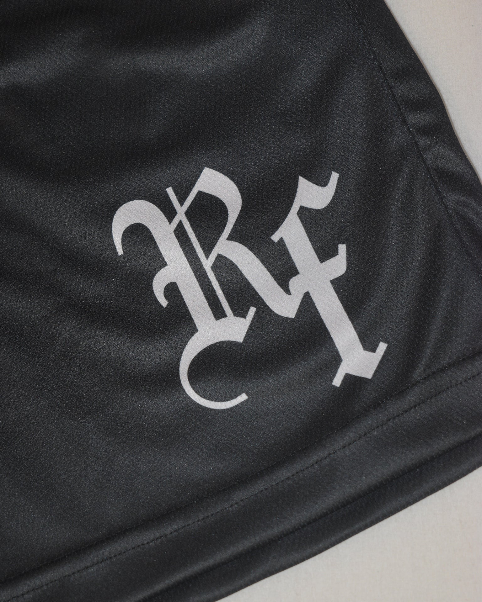 RF Wear Men's Graffiti Cross Shorts - Black with Grey Cross
