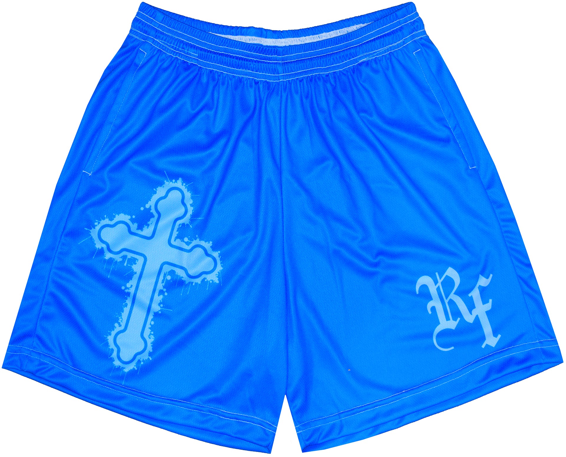 RF Wear Men's Graffiti Cross Shorts - Blue