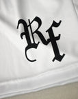 RF Wear Men's Graffiti Cross Shorts - White with Black Cross