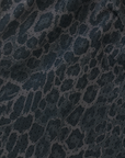Close-up of RF-Wear Men's Animal Print Shorts - Leopard in Black