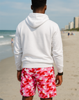 RF Wear Men's Camo Shorts - Pink/Red - Model Back View