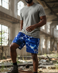 RF Wear Men's Lightning Shorts - Blue - Model Front View