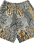 RF-Wear Men's Mesh Animal Print Shorts - Mash-up - Natural