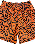 RF-Wear Men's Mesh Animal Print Shorts - Tiger - Orange/Black