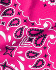 Close-up of RF-Wear Men's Mesh Bandana Shorts in Fuchsia