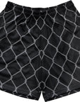 RF-Wear Men's Mesh Chain Link Shorts in Black/Grey