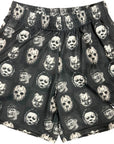 RF Wear Men's Mesh Checkered Horror Shorts - Black - Front