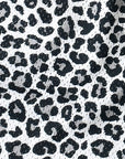 Close-up of RF-Wear Men's Mesh Animal Print Shorts - Cheetah in White