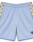 RF-Wear Men's Mesh Grey Checkered Trim shorts in powder blue