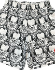 RF-Wear Men's Mesh Horror Clown Shorts in Black/White