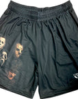 RF Wear Men's Mesh Horror Square Shorts Black - Front