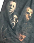 RF Wear Men's Mesh Horror Squad Shorts Black - Close up