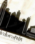 RF Wear Men's Mesh Indianapolis Cityscape Shorts - Black/White - Close Up