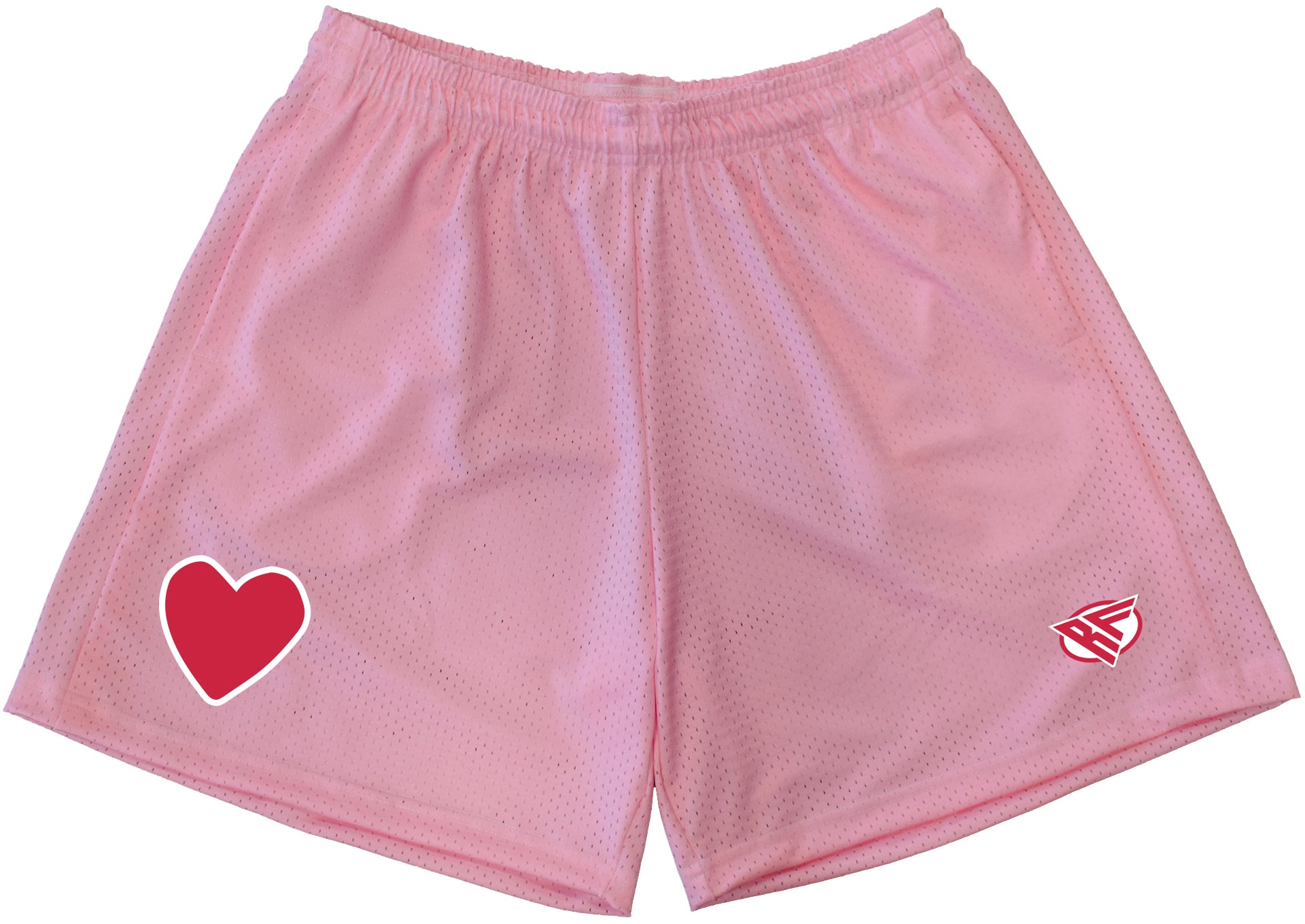 RF Wear Men's Mesh One Heart Shorts - Pink