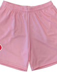 RF-Wear Men's Mesh One Heart Shorts in Pink