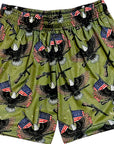 RF-Wear Men's Mesh Patriotic Eagle/flag/gun in Green