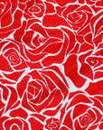 Close-up of RF-Wear Men's Mesh Rose Shorts in Red