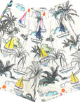 RF Wear Men's Mesh Sail Boats Shorts White/Multicolor - Front