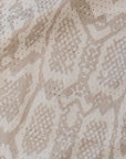 Close-up of RF-Wear Men's Mesh Snakeskin Shorts in Cream/Tan