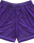 RF-Wear Men's Mesh Solid Color Shorts in Purple