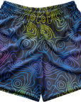RF-Wear Men's Mesh Topography Shorts in Black/Multicolor