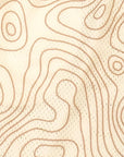Close-up of RF-Wear men's mesh topography shorts in cream/tan