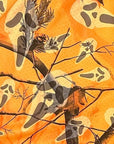 RF Wear Men's Mesh Tree Camo Ghost Shorts - Orange - Close Up