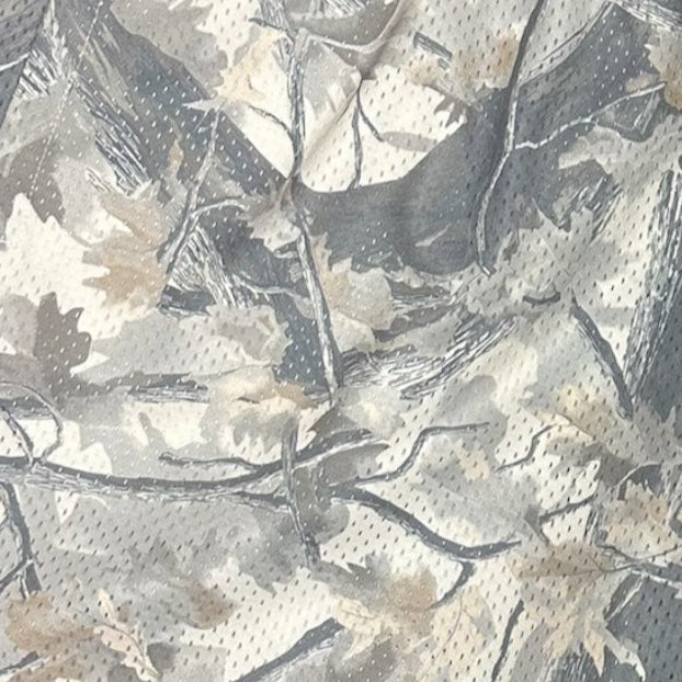 RF Wear Men's Mesh Tree Camo Shorts - Cream/Grey