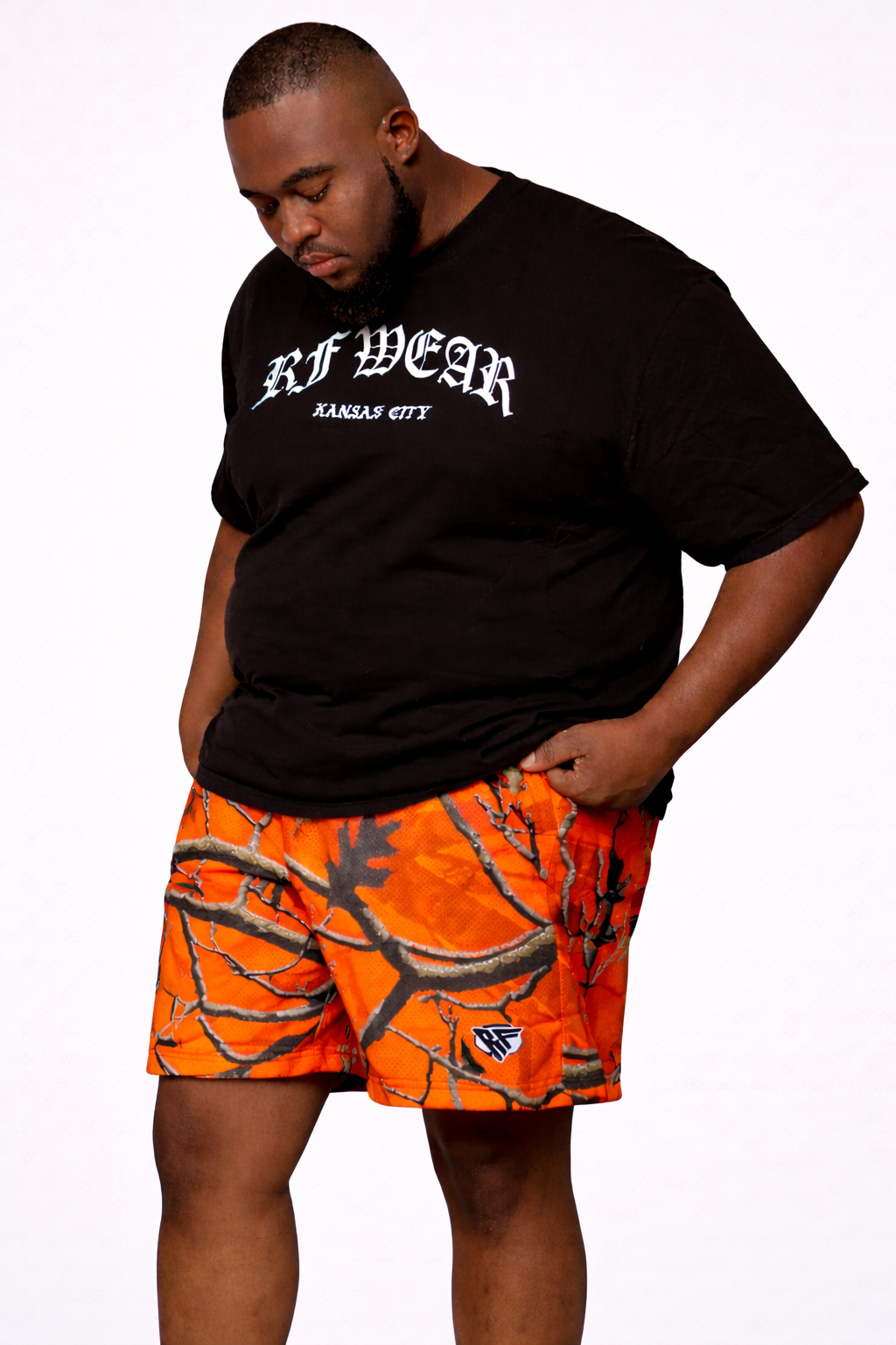 RF-Wear Tree Camo Shorts - Orange – RFwear