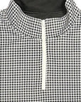 RF Wear Men's Quarter Zip Houndstooth Top - Black/White