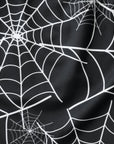 Close-up of RF-Wear men's spider Web shorts in Black