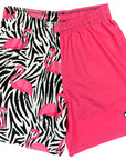 RF-Wear Men's Split Flamingo Shorts in Pink