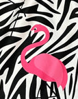 Close-up of RF-Wear Men's Split Flamingo Shorts in Pink