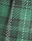 Close-up of RF-Wear Men's Tartan Plaid Shorts in Green