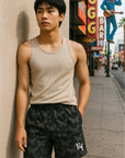 RF Wear Mesh Butterfly Shorts - Black - Model Front View