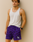 RF Wear Men's Mesh Butterfly Shorts - Purple - Model Front View