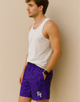 RF Wear Men's Mesh Butterfly Shorts - Purple - Model Side View