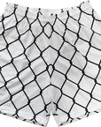 RF Wear Men's Mesh Chain Link Shorts - White/Black