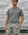 RF Wear Men's Mesh Cloud Shorts - Grey - Model Front View