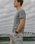 RF Wear Men's Mesh Cloud Shorts - Grey - Model Side View