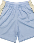 RF Wear Men's Mesh Cream Stripe V-Cut Shorts - Blue