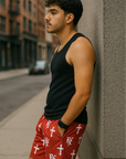 RF Wear Mesh Crosses Shorts - Red - Side