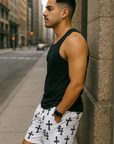 RF Wear Mesh Crosses Shorts - White/Black - Side