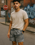 RF Wear Men's Mesh Desert Camo Shorts - Grey - Model Front View