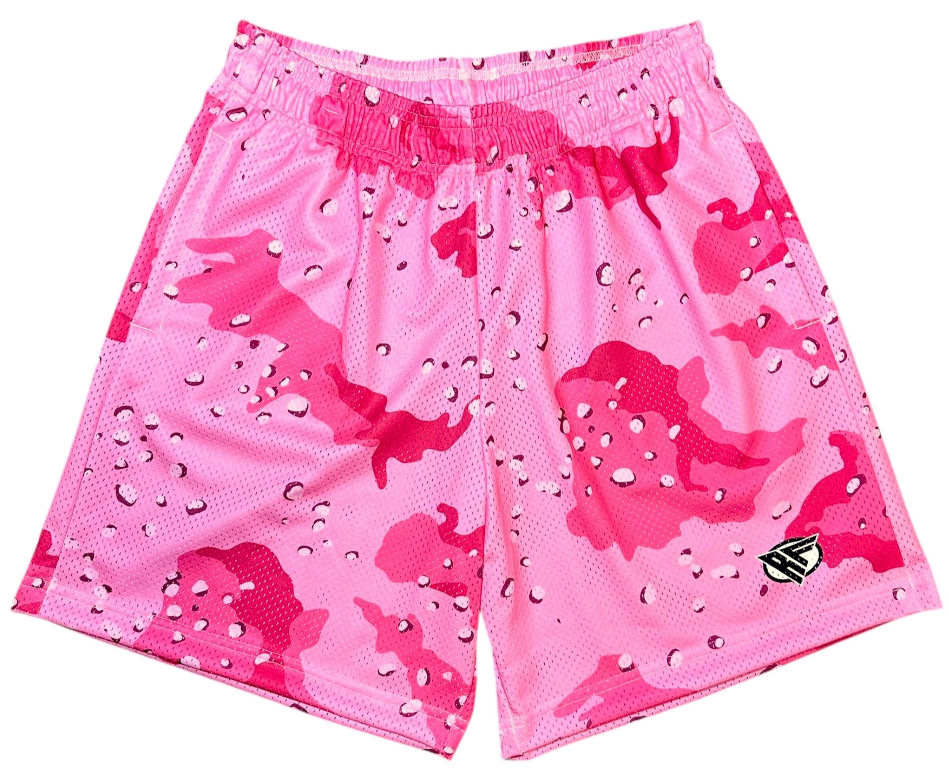 RF Wear Men's Mesh Desert Camo Shorts - Pink