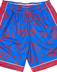 RF Wear Men's Mesh Oklahoma City Paisley Basketball Shorts - Blue/Red